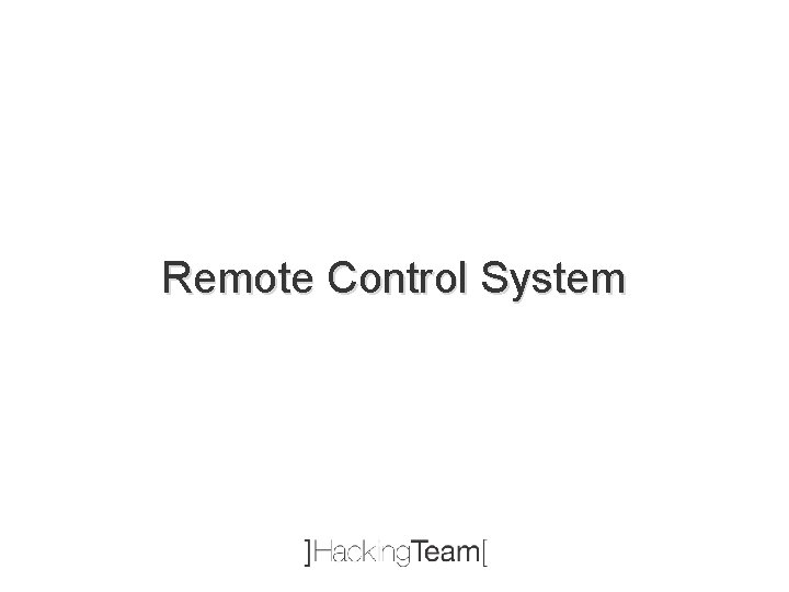 Remote Control System 