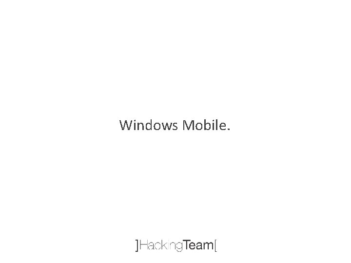 Windows Mobile. 