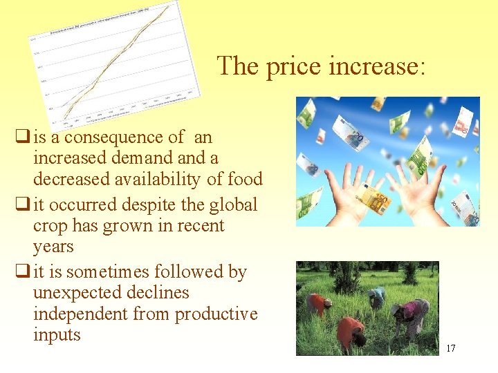 The price increase: q is a consequence of an increased demand a decreased availability