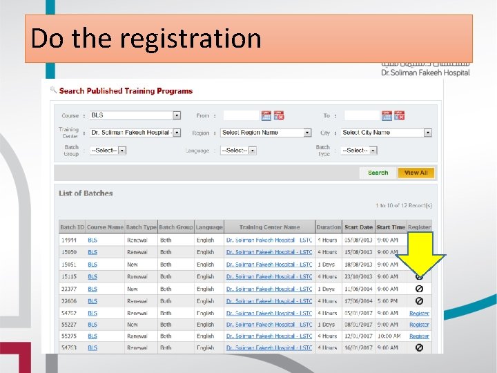 Do the registration Do the registration