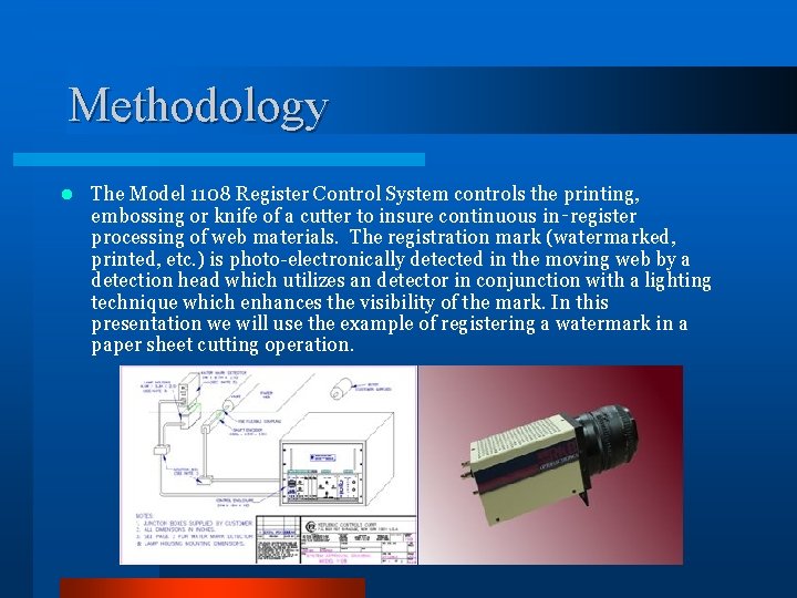 System Overview Model 1108 Keymark Register Control Technology