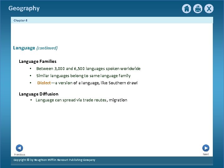 Geography Chapter 4 Language {continued} Language Families • Between 3, 000 and 6, 500