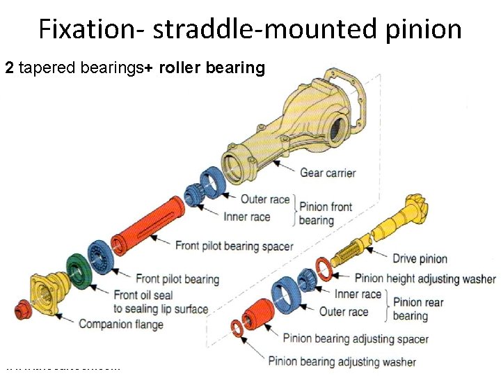 Fixation- straddle-mounted pinion 2 tapered bearings+ roller bearing www. thecartech. com 13 