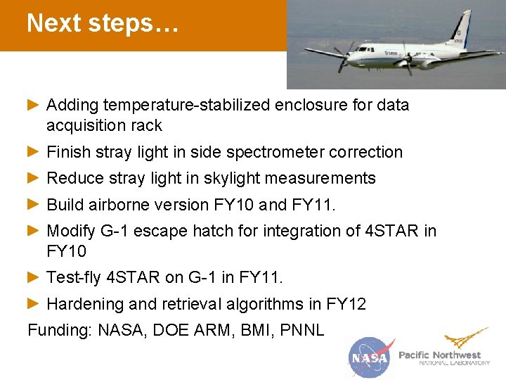 Next steps… Adding temperature-stabilized enclosure for data acquisition rack Finish stray light in side