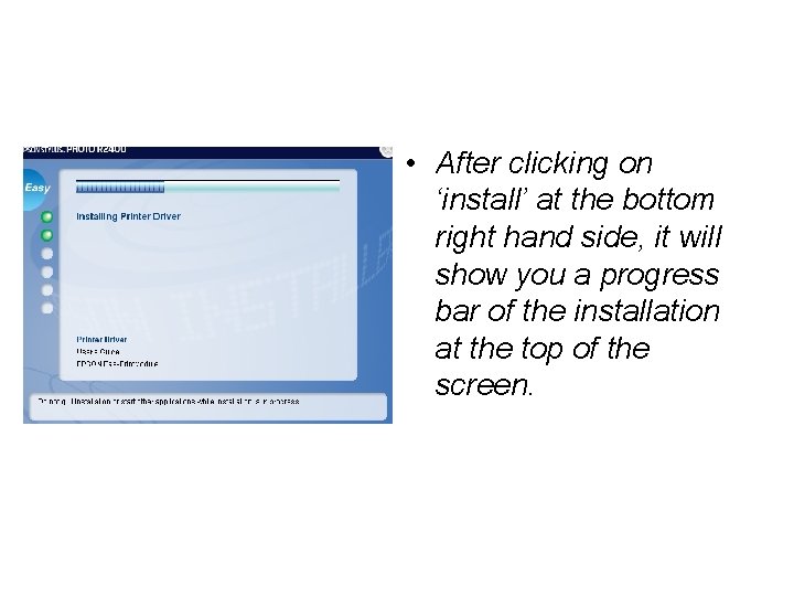  • After clicking on ‘install’ at the bottom right hand side, it will
