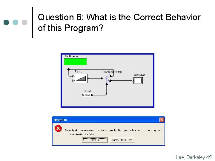 Question 6: What is the Correct Behavior of this Program? Lee, Berkeley 45 