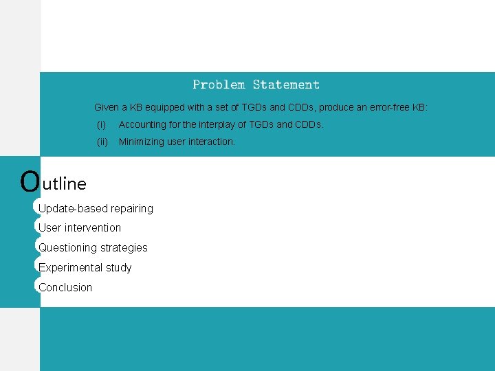 Given a KB equipped with a set of TGDs and CDDs, produce an error-free