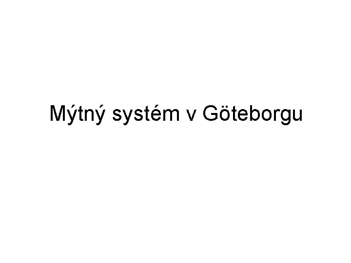 Mýtný systém v Göteborgu 