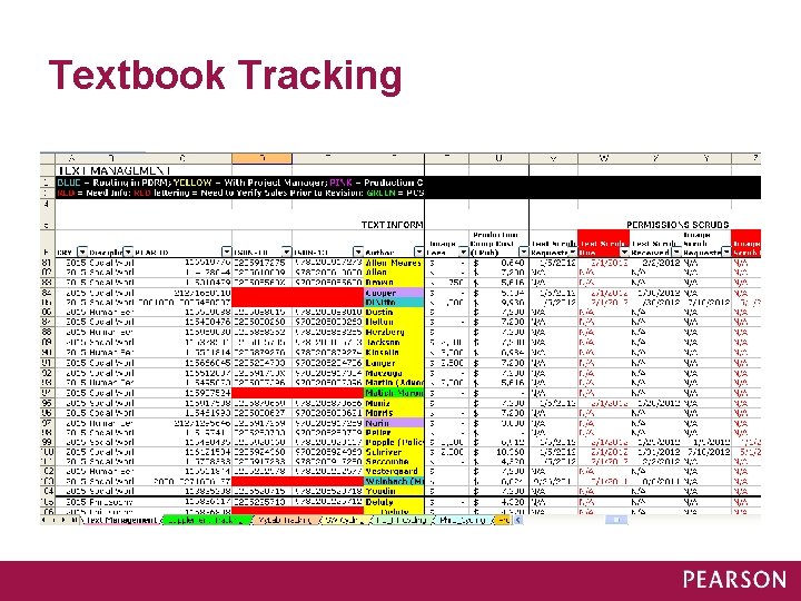 Textbook Tracking 