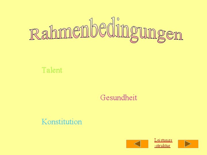 Talent Gesundheit Konstitution Leistungs -struktur Talent Gesundheit Konstitution Leistungs -struktur