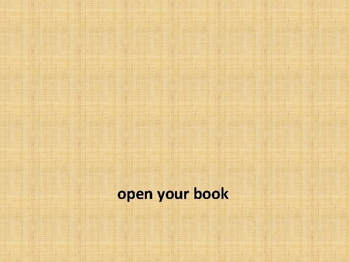 open your book 