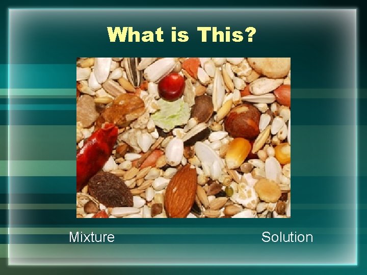 What is This? Mixture Solution 