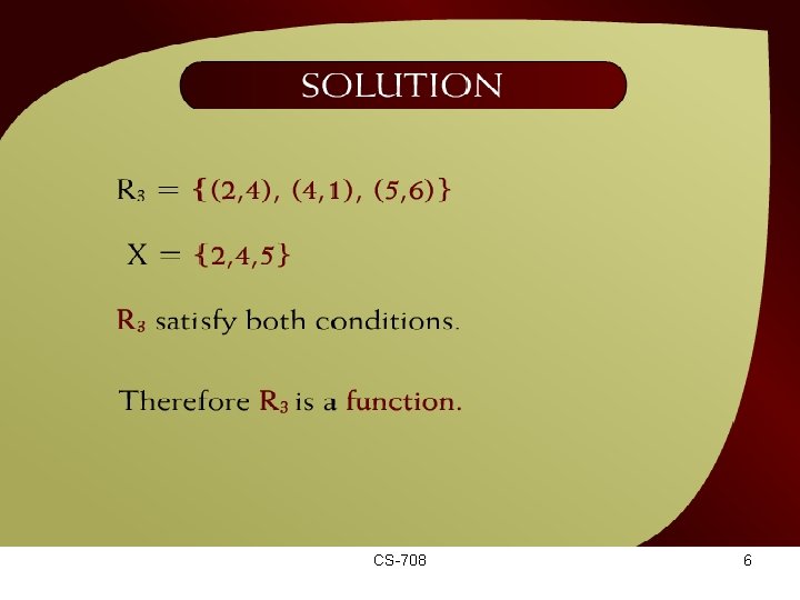 Solution – (15 – 3 c) CS-708 6 