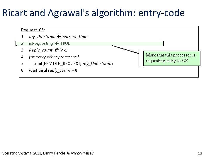 Distributed Mutual Exclusion q Introduction q Ricart and