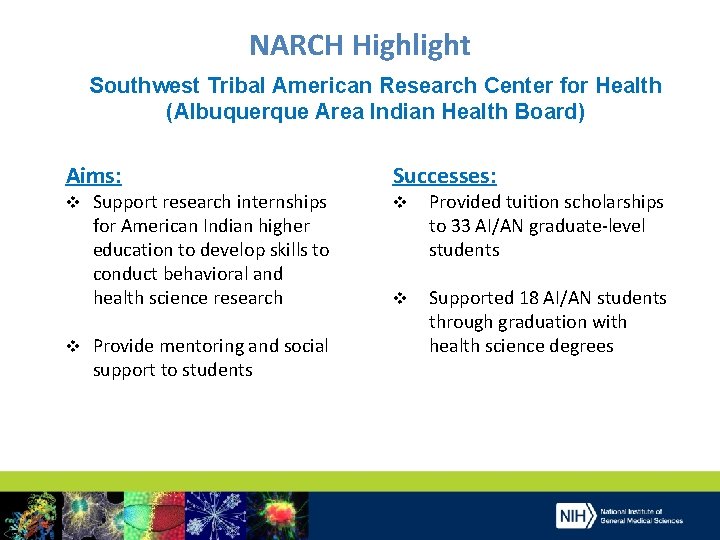 NARCH Highlight Southwest Tribal American Research Center for Health (Albuquerque Area Indian Health Board)