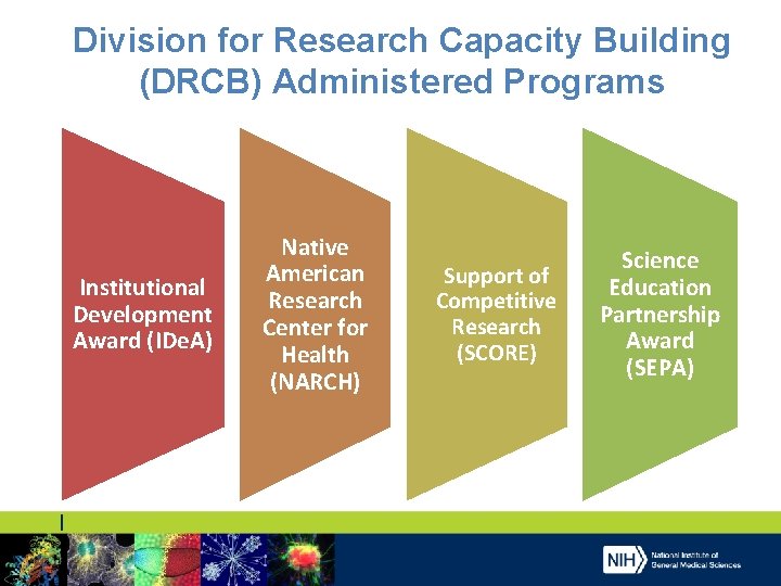 Division for Research Capacity Building (DRCB) Administered Programs Institutional Development Award (IDe. A) Native