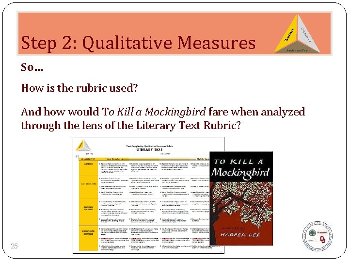 e ati ve ali t Reader and Task So… How is the rubric used?