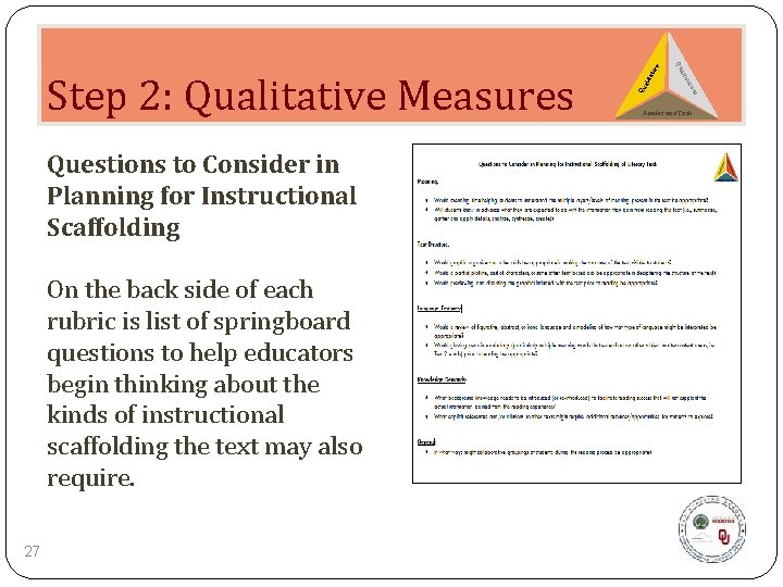 ati ve ali t Qu e 27 v ati On the back side of