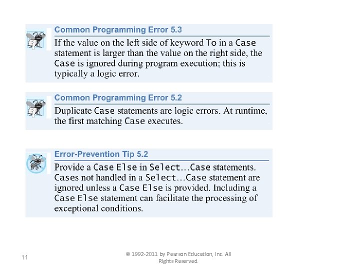 11 © 1992 -2011 by Pearson Education, Inc. All Rights Reserved. 