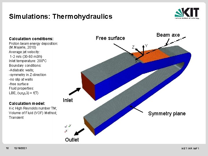 Simulations: Thermohydraulics Proton beam energy deposition: (M. Majerle, 2010) Average jet velocity: 1 -2