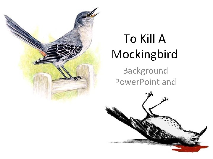 To Kill A Mockingbird Background Power Point and