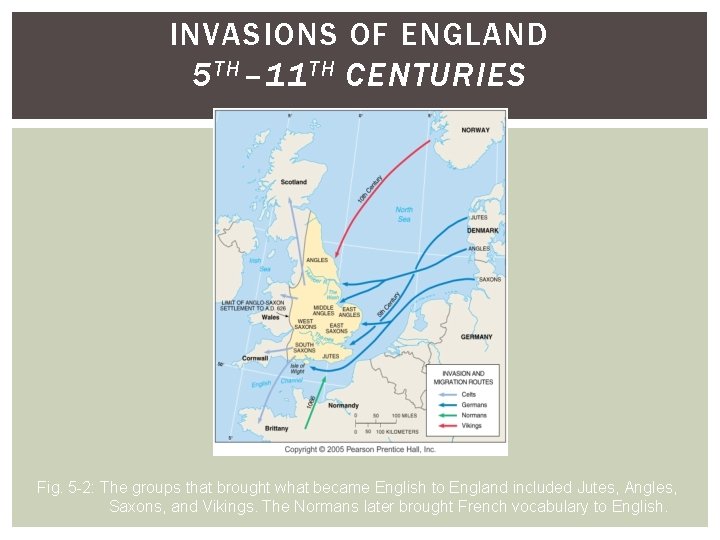 INVASIONS OF ENGLAND 5 TH – 11 TH CENTURIES Fig. 5 -2: The groups