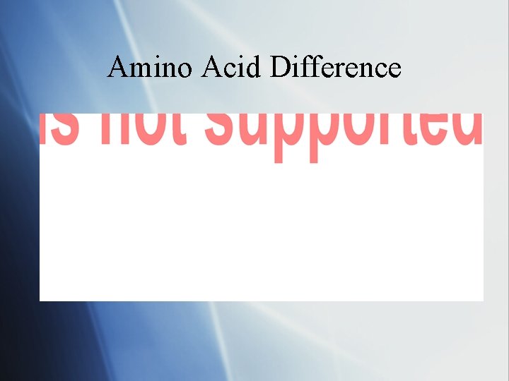 Amino Acid Difference 