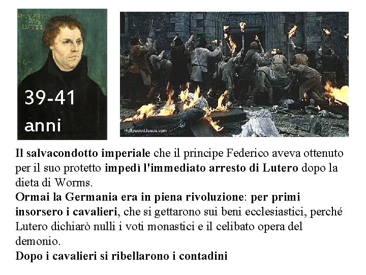 39 -41 anni Il salvacondotto imperiale che il principe Federico aveva ottenuto per il