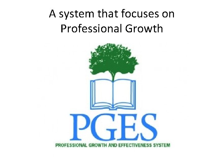 A system that focuses on Professional Growth 