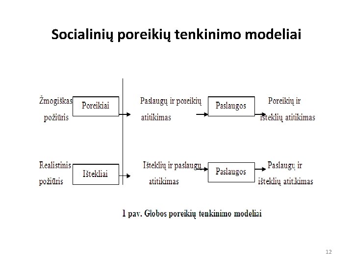 Socialinių poreikių tenkinimo modeliai 12 