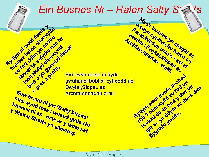 Ein Busnes Ni – Halen Salty Straits Ma we e’r y Fe dyn bus