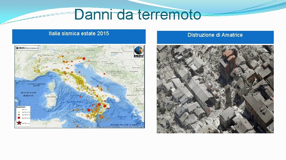 Danni da terremoto Italia sismica estate 2015 Distruzione di Amatrice 