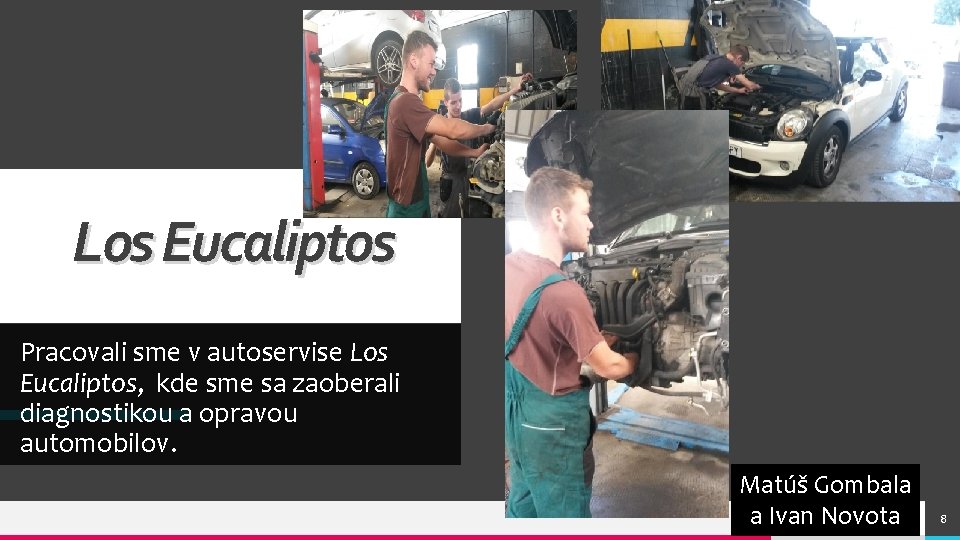 Los Eucaliptos Pracovali sme v autoservise Los Eucaliptos, kde sme sa zaoberali diagnostikou a