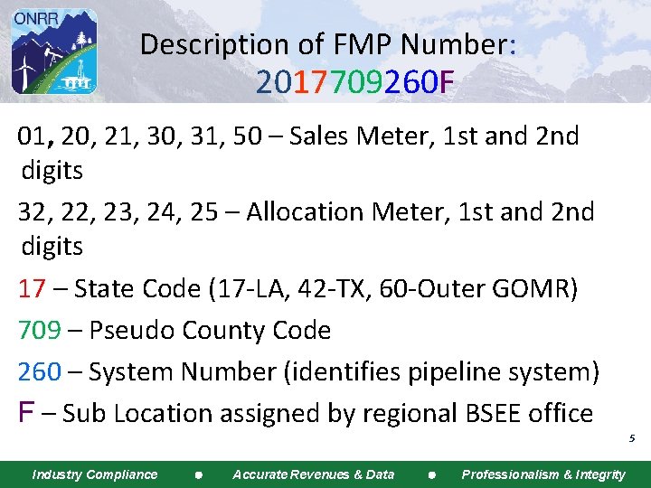 Description of FMP Number: 2017709260 F 01, 20, 21, 30, 31, 50 – Sales