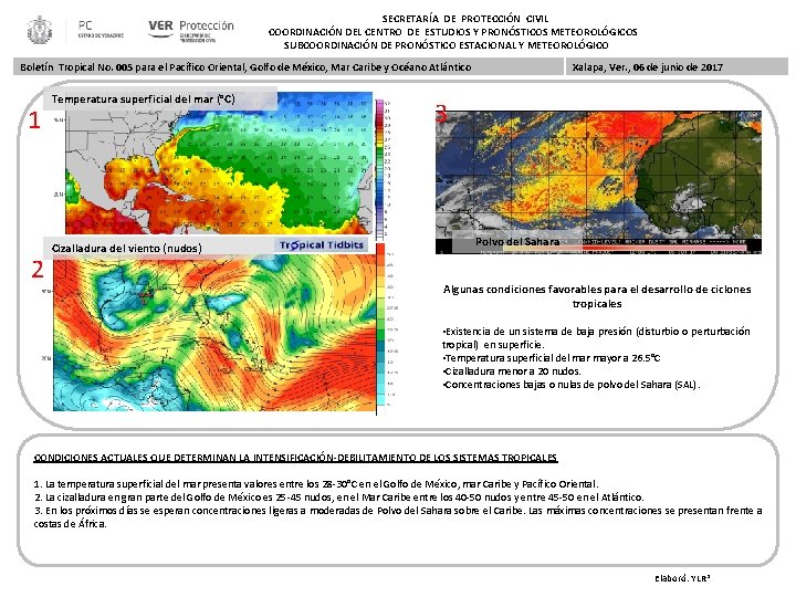 SECRETARÍA DE PROTECCIÓN CIVIL COORDINACIÓN DEL CENTRO DE ESTUDIOS Y PRONÓSTICOS METEOROLÓGICOS SUBCOORDINACIÓN DE