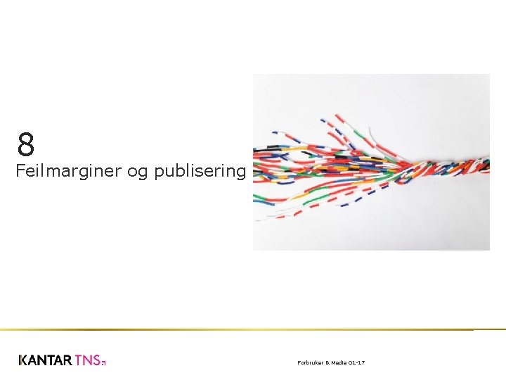 8 Feilmarginer og publisering © TNS Forbruker & Media Q 1 -17 