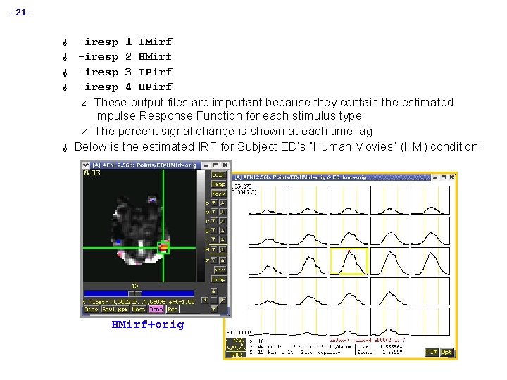 -21 G G -iresp 1 2 3 4 TMirf HMirf TPirf HPirf These output