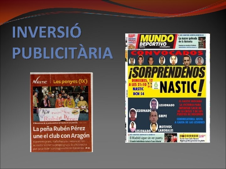 INVERSIÓ PUBLICITÀRIA 