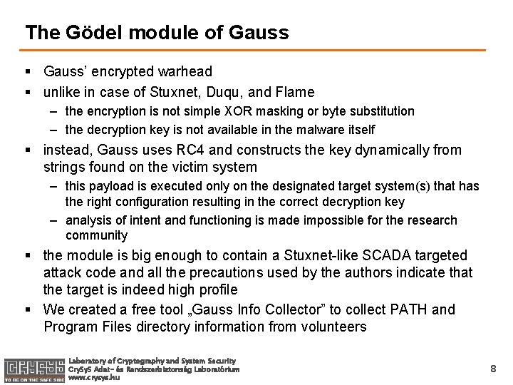 The Gödel module of Gauss § Gauss’ encrypted warhead § unlike in case of