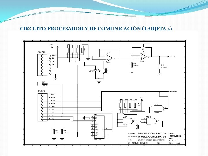 CIRCUITO PROCESADOR Y DE COMUNICACIÓN (TARJETA 2) 