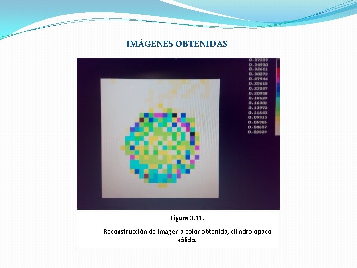 IMÁGENES OBTENIDAS Figura 3. 11. Reconstrucción de imagen a color obtenida, cilindro opaco sólido.