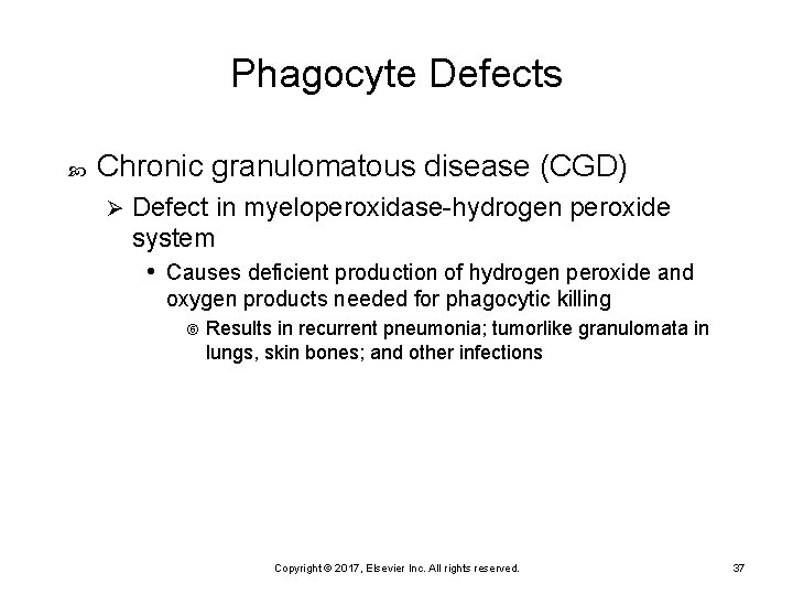 Granulocyte Defect H2o2 Chapter 8 Infection and Defects in Mechanisms of
