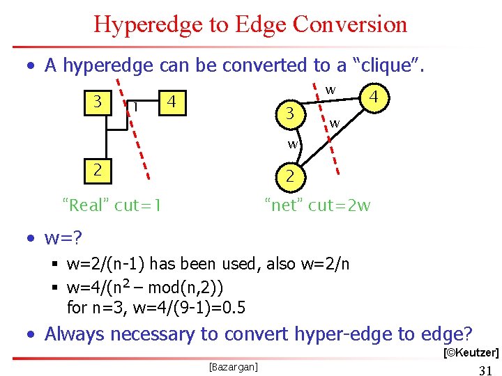 Hyperedge to Edge Conversion • A hyperedge can be converted to a “clique”. 3