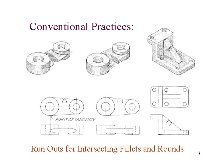 Conventional Practices: Run Outs for Intersecting Fillets and Rounds 14 