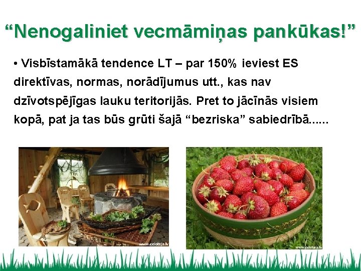 “Nenogaliniet vecmāmiņas pankūkas!” • Visbīstamākā tendence LT – par 150% ieviest ES direktīvas, normas,