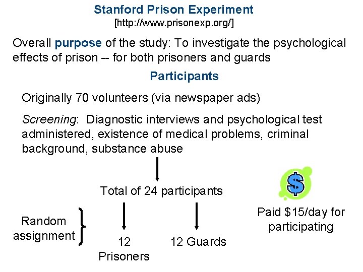 Stanford Prison Experiment [http: //www. prisonexp. org/] Overall purpose of the study: To investigate