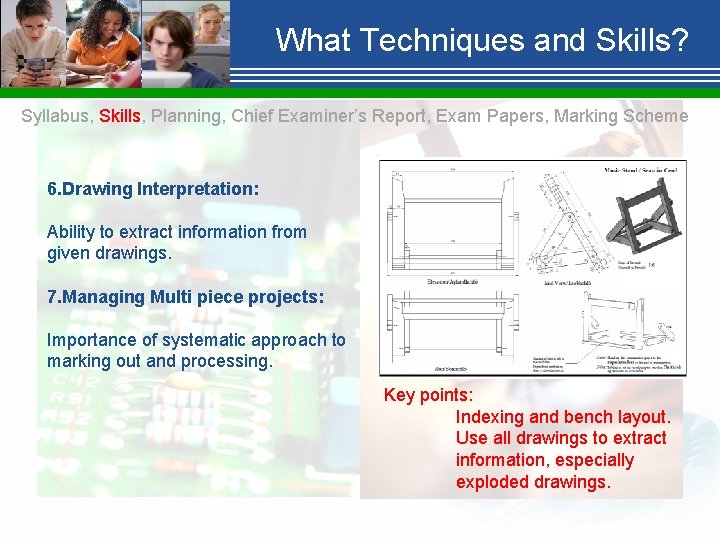 What Techniques and Skills? Syllabus, Skills, Planning, Chief Examiner’s Report, Exam Papers, Marking Scheme