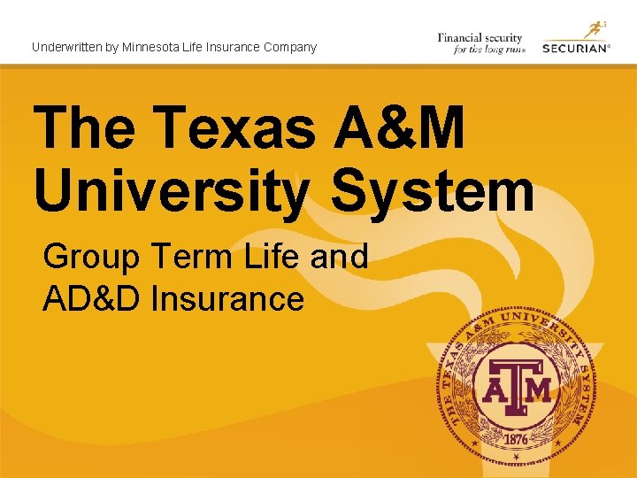 Underwritten by Minnesota Life Insurance Company The Texas A&M University System Group Term Life