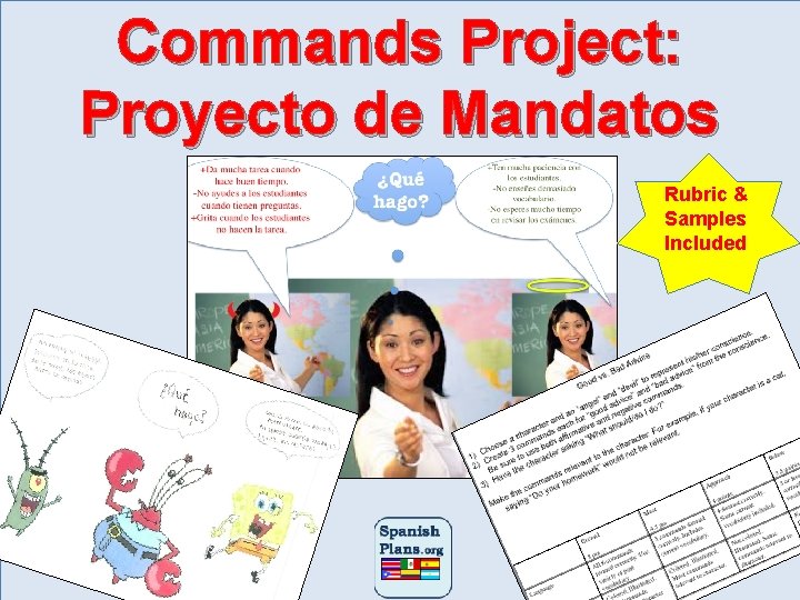 Commands Project: Proyecto de Mandatos Rubric & Samples Included 