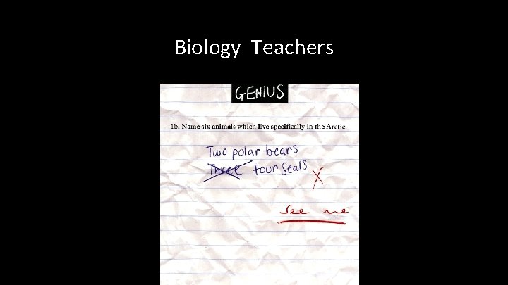 Biology Teachers 
